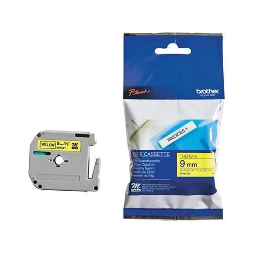 Brother MK621 Labelling Tape 9mmx8m Black on Yellow