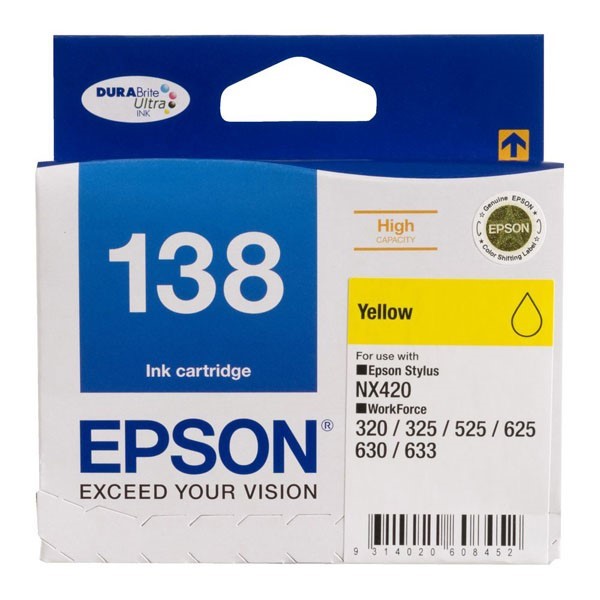 Epson 138 C13T138492 Ink Cartridge Yellow