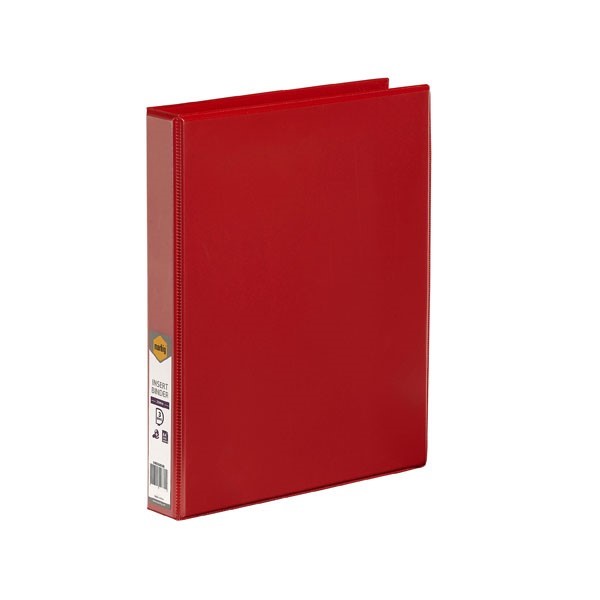 Marbig Clearview Insert Binder A4 3D Ring 25mm Red 20 per Box