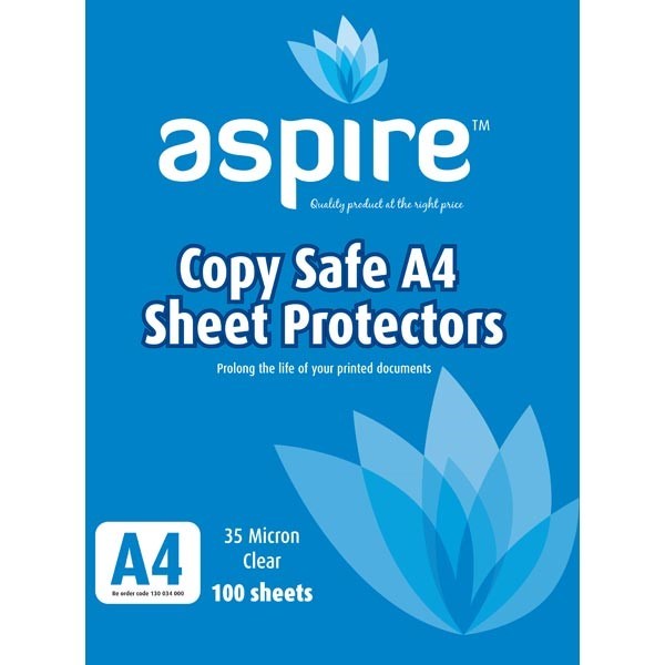 Marbig Sheet Protectors Lightweight A4 Clear Box 100