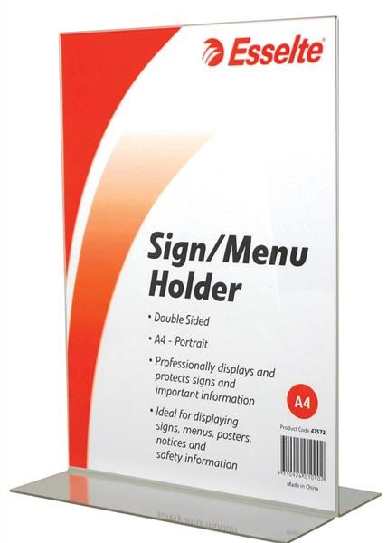 Esselte Double Sided Document Holder A4 Portrait Clear