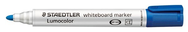 Staedtler 351 Lumocolor Whiteboard Marker Bullet Point Blue 10 per Box