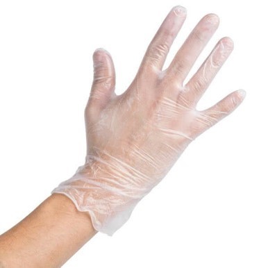 Bastion Vinyl Powder Free Disposable Gloves Clear Medium Pack 100 10 per Carton