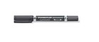 Staedtler Lumocolor Duo Permanent Black 10 Pack