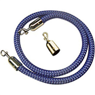 VisionChart Braided Barrier Rope Brass Snap Ends 15m Blue