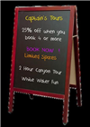 VisionChart Magnetic Blackboard Timber A Frame 990x600mm