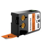 Dymo XTL All Purpose Label Vinyl Black on Orange 24mm Each