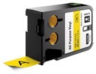 Dymo XTL All Purpose Label Vinyl Black on Yellow 24mm Each