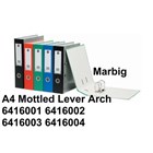 Marbig Lever Arch Mottle Board A4 Blue 10 per Carton