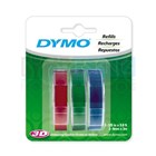 Dymo Embossing Tape 9mm x 3m 3 Pack