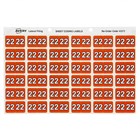 Avery Side Tab Year 22 Label 25x38mm Dark Orange 180 Pack