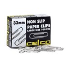 Celco Paper Clips Non Skid Slide on 33mm 100 Box