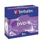 Verbatim DVDR in Jewel Case 16x 47gb 5 Pack