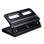 Colby 3 Hole Heavy Duty 32 Sheet Adjustable Punch Black