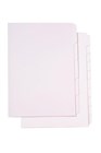 Marbig Dividers 10 Tab Manilla Unpunched A4 White 25 per Box