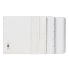 Marbig Dividers 10 Tab Manilla A4 White 20 Pack