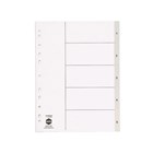Marbig Dividers 1 to 5 Tab PP A4 Grey
