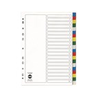 Marbig Dividers 20 Tab PP A4 Assorted