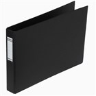 Bantex Binder Landscape A3 2D Ring 38mm Black 6 per Box