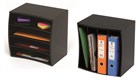 Marbig Store A File Wooden 4 Tier Desktop Organiser Black