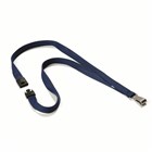 Durable Textile Lanyard Soft Colour Midnight Blue Each