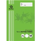 Olympic Exercise Book A4 18mm Dotted Thirds 64 Page 20 per Pack