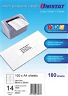 Unistat Multi Use 14UP Label 100 Box
