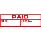 Xstamper Paid With DateCheque Number Stamp 13x42mm Red
