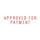 Shiny Stamp SEN1552 Pre Inked Approved For Payment Red