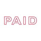 Shiny Stamp SEN0012 Pre Inked Paid Outline Red