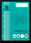 Olympic A4 Binder Book 96 Page 8mm Ruled 10 per Pack