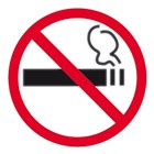 Apli Self Adhesive No Smoking Sign 114x114mm