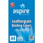 Aspire Leathergrain Cover 280gsm A4 Navy Blue 100 per Pack