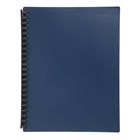 Marbig Display Book Refillable A4 20 Pocket Blue 20 per Pack