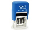 Colop Mini Dater Entered With Date Blue and White