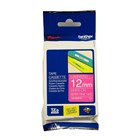 Brother TZeMQP35 Labelling Tape 12mmx5m White on Berry Pink