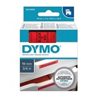 Dymo Tape Black on Red 19mm x 7m Each