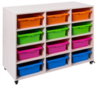 Visionchart Mobile Storage Trolley 12 Bay Trays Included  Mix Set 3
