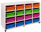 Visionchart Mobile Storage Trolley 16 Bay Trays Included  Mix Set 3
