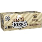 Kirks Ginger Beer 375ml Cans Pk10