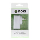 Moki Dual USB Wall Charger White