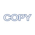 Shiny Stamp Pre Inked Copy Outline Blue