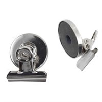 Esselte Chrome Magnetic Letter Clips 32mm 2 Pack