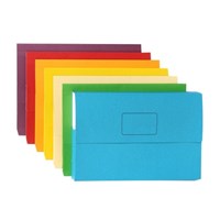 Marbig Slimpick Foolscap Document Wallet Purple 10 Pack
