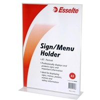Esselte Document Holder Portrait A3 Clear