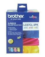 Brother LC67CL3PK Ink Cartridge CMY Colour Pack