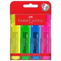 Faber Highlighters Assorted Fluoro 4 Pack