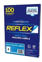 Reflex Labels 2 UP 1996x1435mm 100 Box