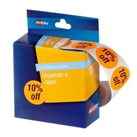 Avery Labels Self Adhesive 10 Percent Off Orange 500 Pack