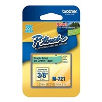 Brother Labelling Tape 9mmx8m Black on Green